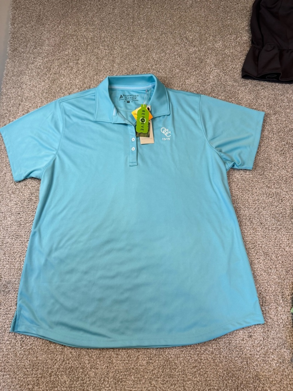 Women's Blue Performance Polo- Bermuda Sands- XL